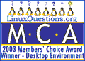 LinuxQuestions.org 2003 Members' Choice Award - Winnder - Desktop Environment