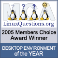 2005 LinuxQuestions.org Member's Choice Awards : KDE - Desktop Environment, amaroK - Audio Multimedia Application, Konqueror - File Manager and Quanta - Web Development Editor